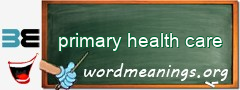 WordMeaning blackboard for primary health care